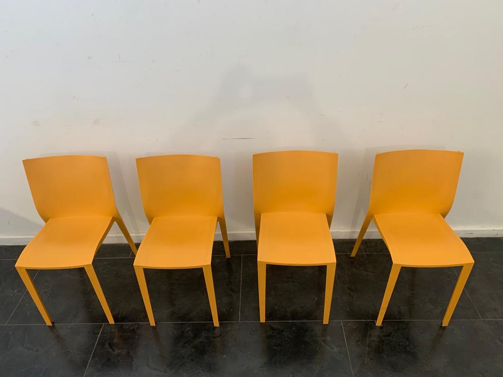 French Slik Slik Dining Chairs by Philippe Starck, 1990s, Set of 4 For Sale