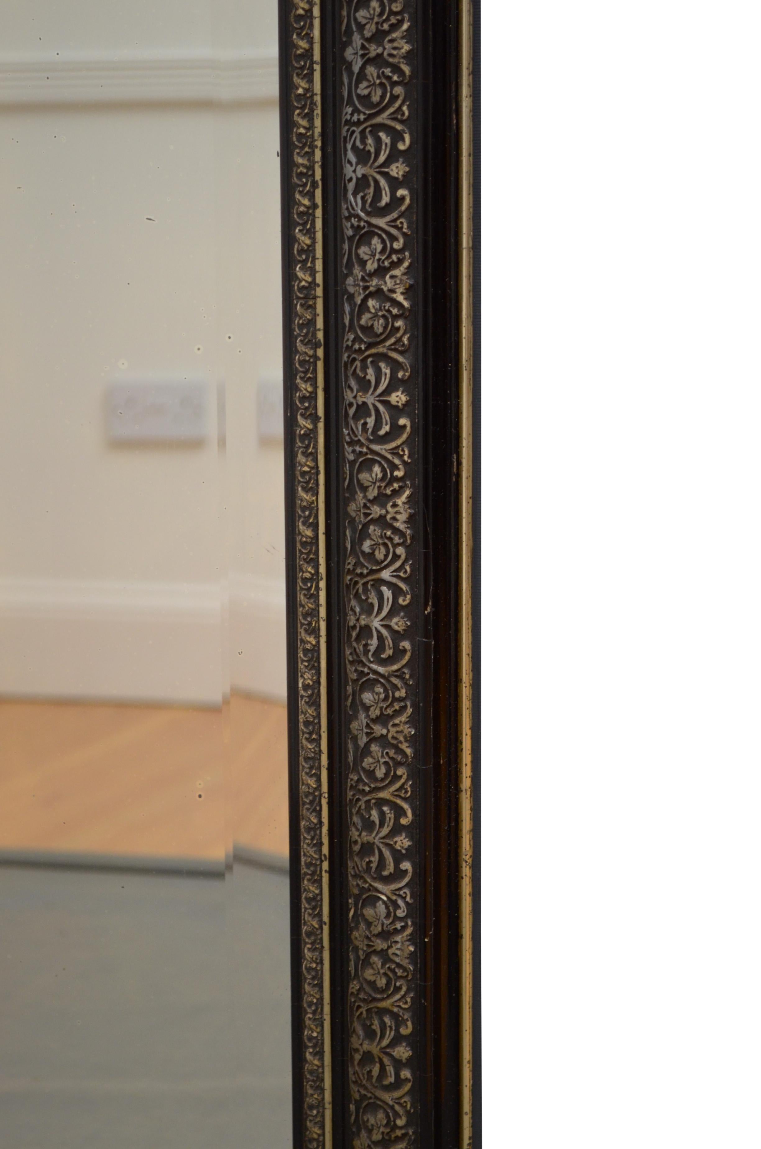 Gesso Slim 19th Century Pier Mirror Wall Mirror