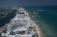 Aerial Miami Beach Slim Aarons Estate Stamped Print