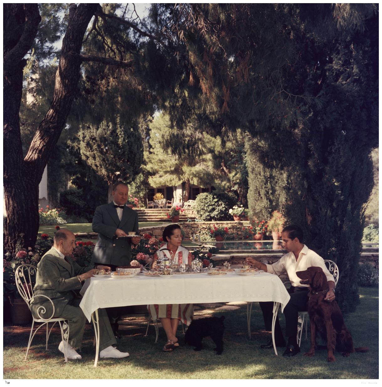 Al Fresco Tea 1961 - Slim Aarons Estate Stamped
