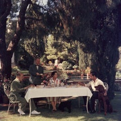 Al Fresco Tea Slim Aarons Estate Stamped Print