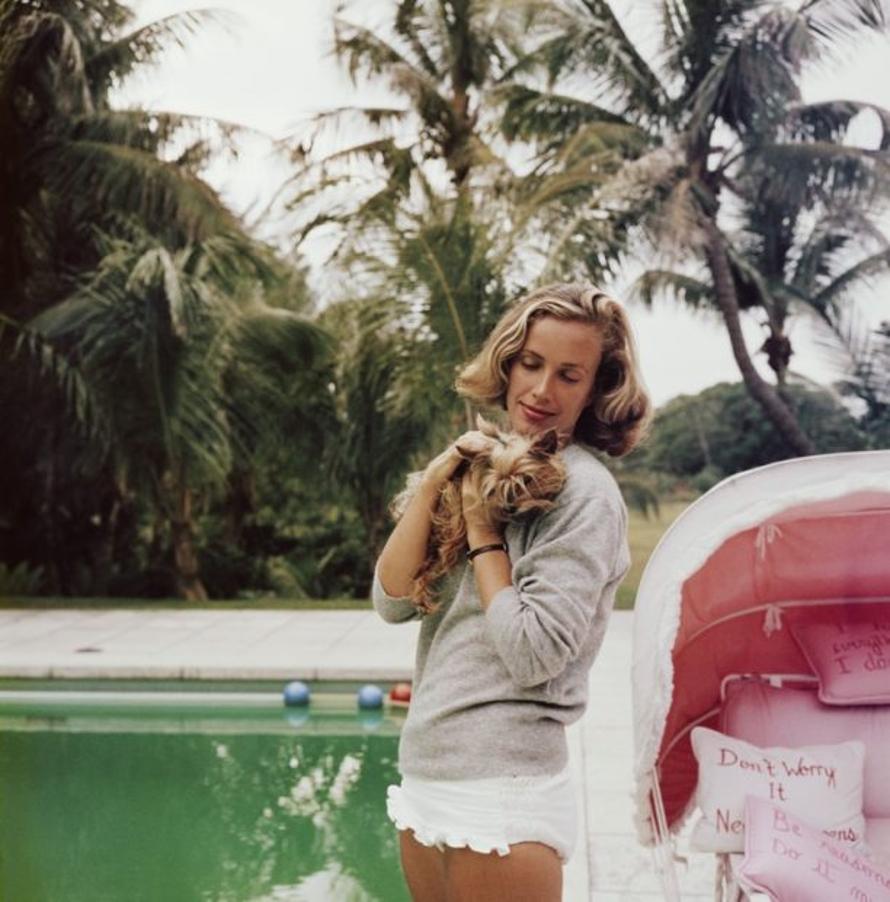 Alice Topping 
1959
by Slim Aarons

Slim Aarons Limited Estate Edition

Socialite Alice Topping by a swimming pool in Palm Beach, Florida, 1959.

unframed
c type print
printed 2023
20 x 20"  - paper size


Limited to 150 prints only – regardless of