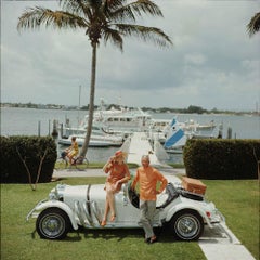 All Mine - Slim Aarons, 20th Century, Vintage Car, Yachts, Palm Trees, Orange