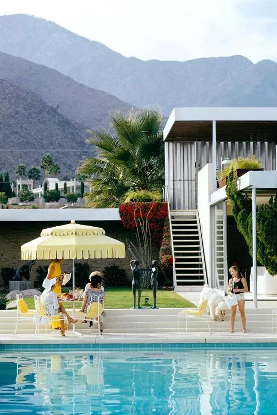 At The Linsk House 
1970
by Slim Aarons

Slim Aarons Limited Estate Edition

Guests by the pool at Nelda Linsk’s desert house in Palm Springs, January 1970. The house was designed by Richard Neutra for Edgar J. Kaufmann.

unframed
c type