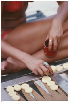 Backgammon In Haiti 1975 - Slim Aarons Estate Stamped