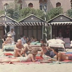 Backgammon am Strand von Biarritz, Frankreich