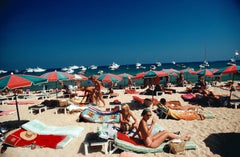 Beach At Saint Tropez 1977 Slim Aarons Estate Stamped Edition 