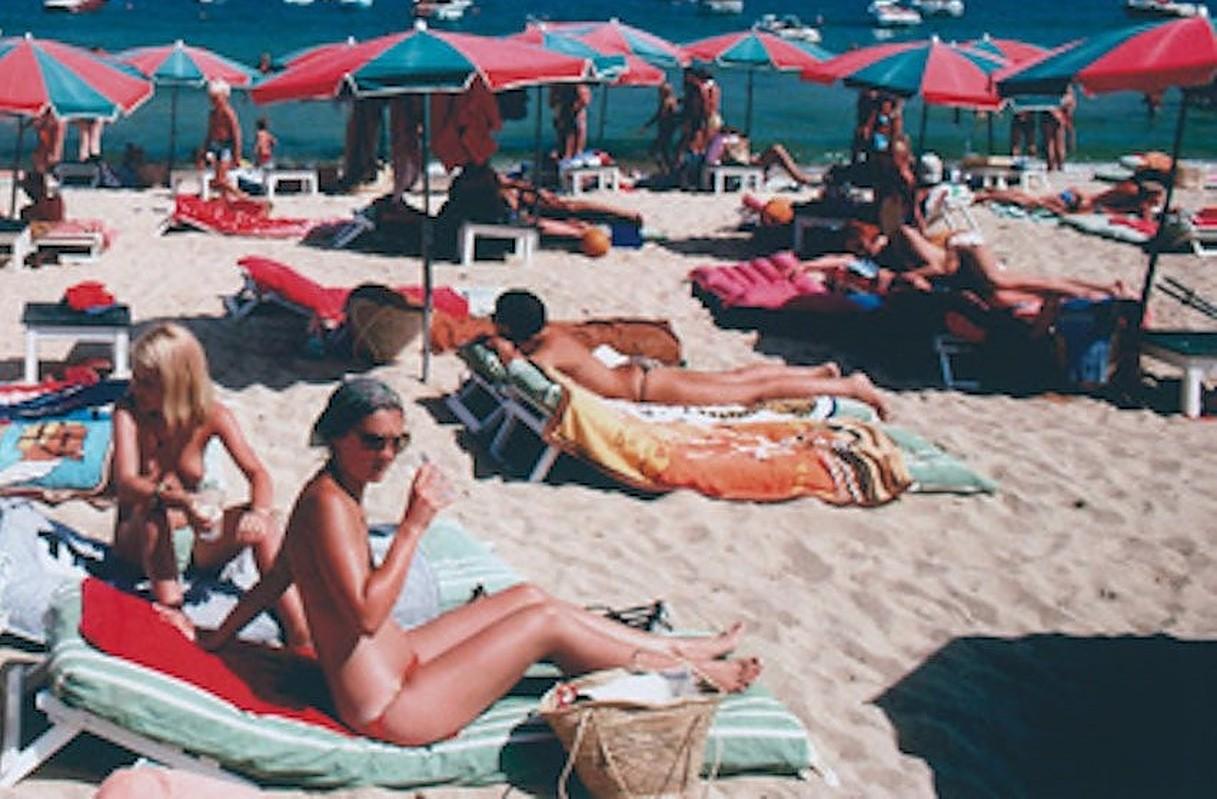 Beach at St. Tropez by Slim Aarons (Nude Photography, Portrait Photography) For Sale 1