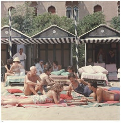 Beach Backgammon 1957 - Slim Aarons Estate Stamped