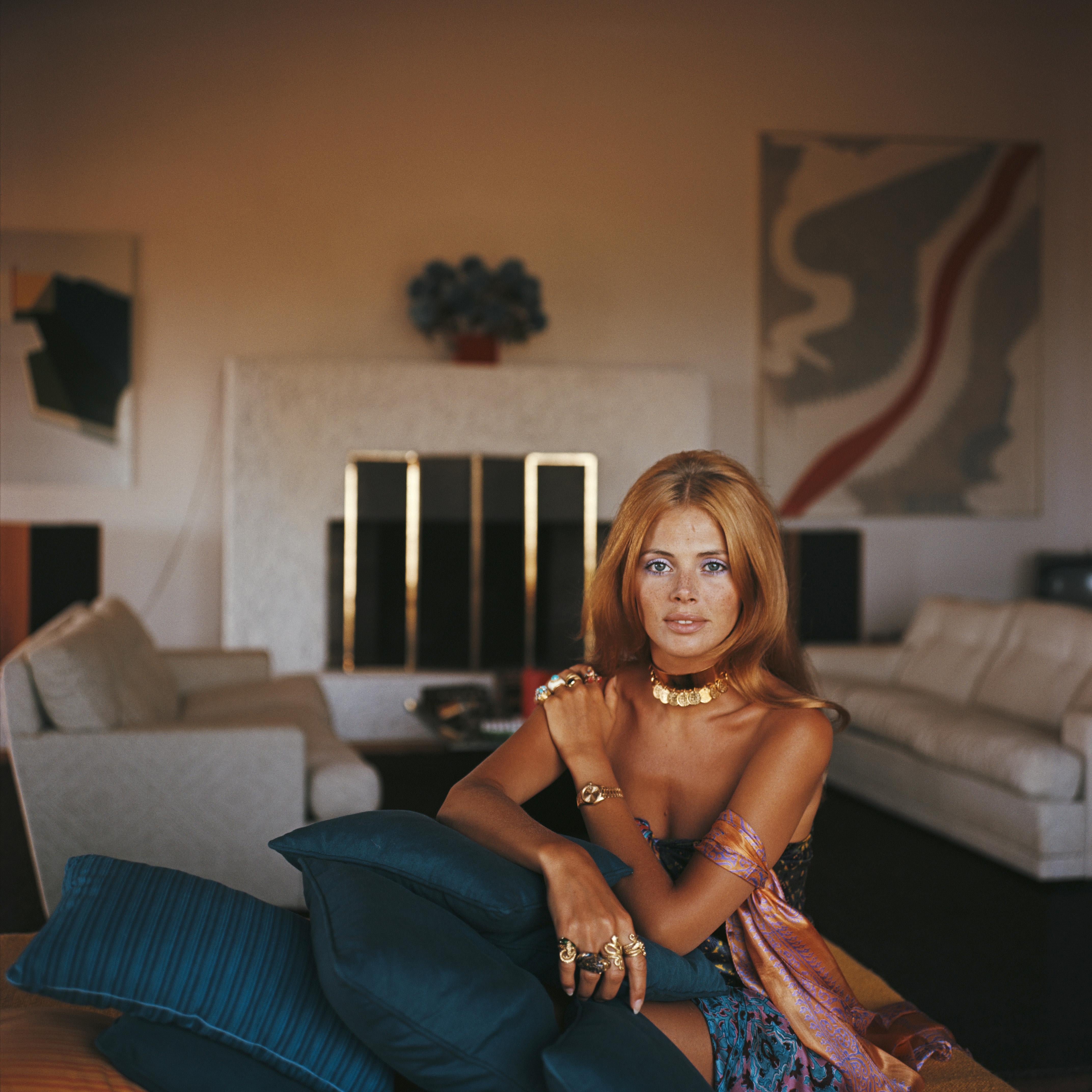 Slim Aarons Color Photograph - Britt Ekland, Estate Edition