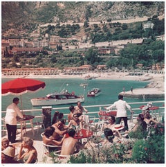 Cafe Terrace In Nice 1957 - Slim Aarons Estate Stamped