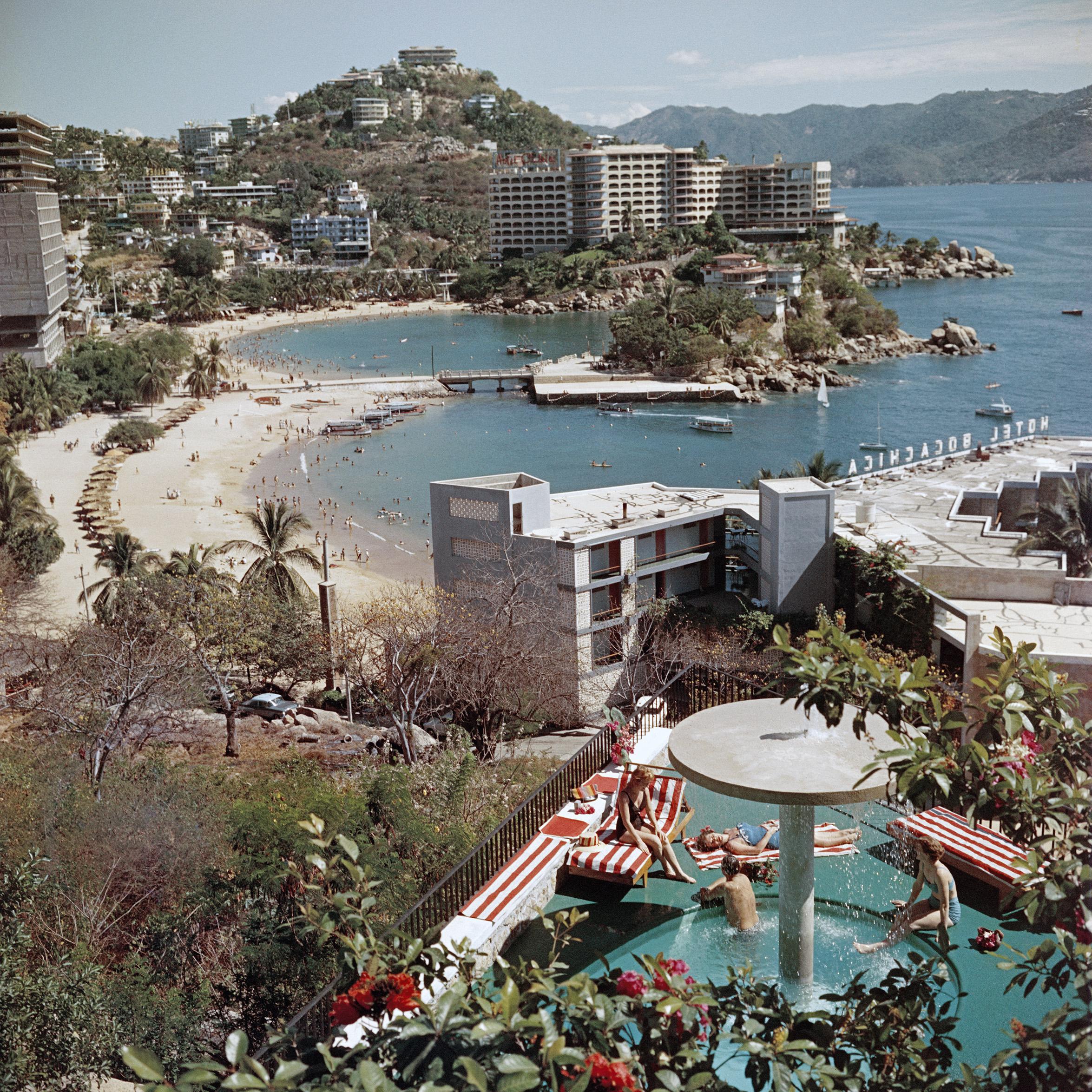 Slim Aarons Figurative Photograph - Caleta Beach, Acapulco