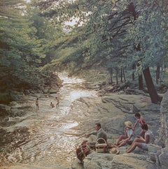 "Campbell Falls Picnic" NEW Slim Aarons, Estate Stamped, Limited, Multiple Sizes