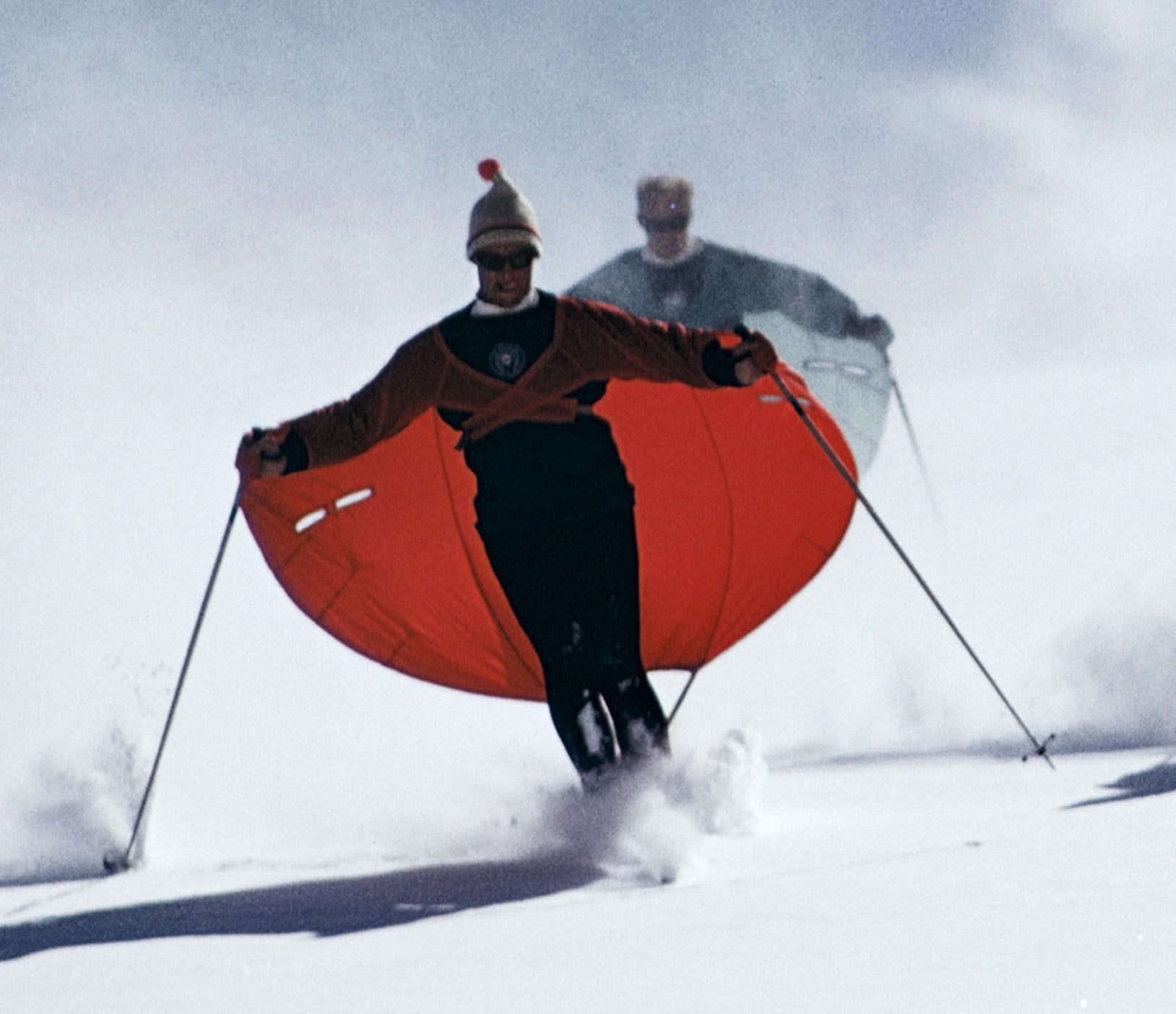 Caped Skiers, 1967 - American Winter Sports Destination Colorado Skiing Fashion by Slim Aarons

16 x 20