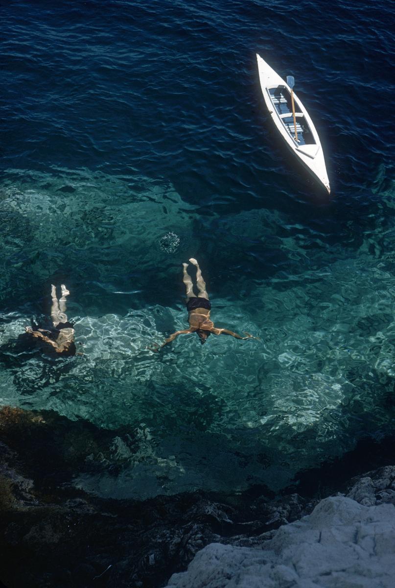 Capri Holiday

1958

Swimmers off the Italian island of Capri, 1958.

By Slim Aarons

60x40” / 101x152 cm - paper size 
C-Type Print
unframed 


Estate Stamped Edition 
Edition of 150 in total
Numbered in ink and stamped with a blind embossed stamp