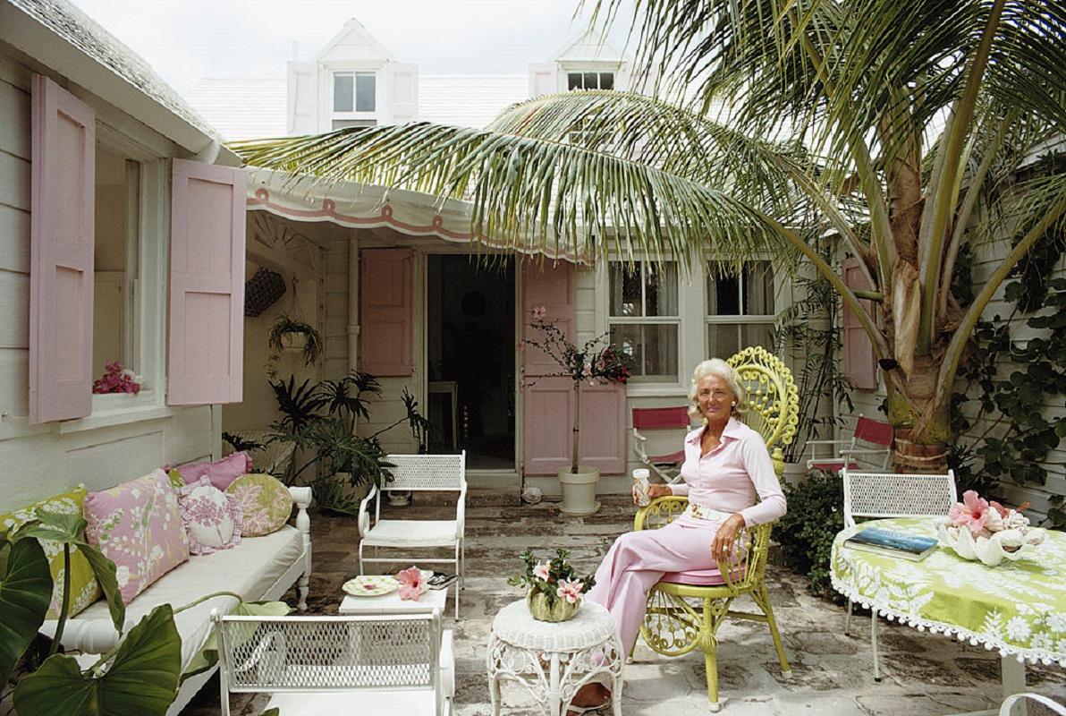 'Caribbean Patio' 1973 Slim Aarons Limited Estate Edition Print 

A woman relaxing on a patio, Caribbean, March 1973.

Produced from the original transparency
Certificate of authenticity supplied 
Archive stamped

Paper Size  24x20 inches / 60 x 50