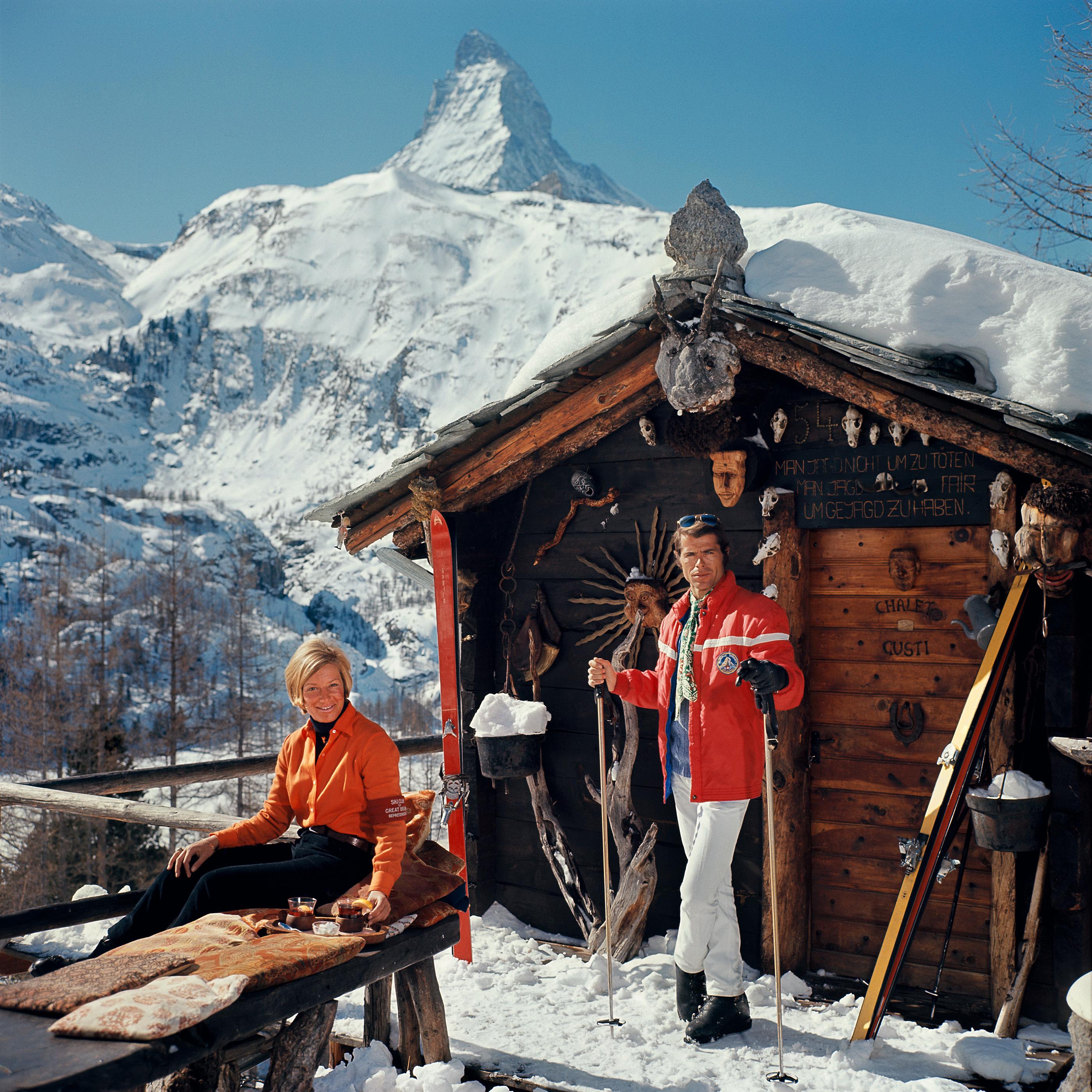Slim Aarons Color Photograph - 'Chalet Costi, Zermatt, Switzerland, ' Estate Edition