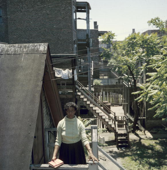 Slim Aarons Figurative Photograph - Chicago Poet, Gwendolyn Brooks (Limited Edition Estate Stamped)