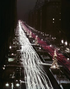 Christmas Traffic, New York, Estate Edition, Long-exposure Photograph
