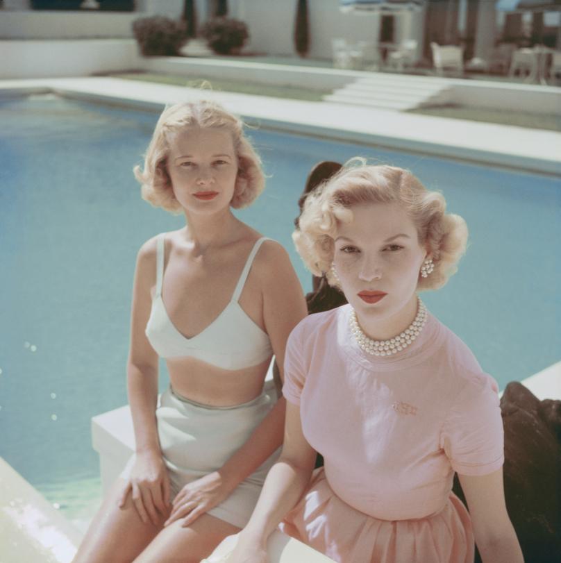 Connelly And Guest 
1955
by Slim Aarons

Slim Aarons Limited Estate Edition

American socialite Cee Zee Guest (1920 – 2003, left) with Joanne Connelly in Palm Beach, Florida, circa 1955.

unframed
c type print
printed 2023
20 x 20"  - paper