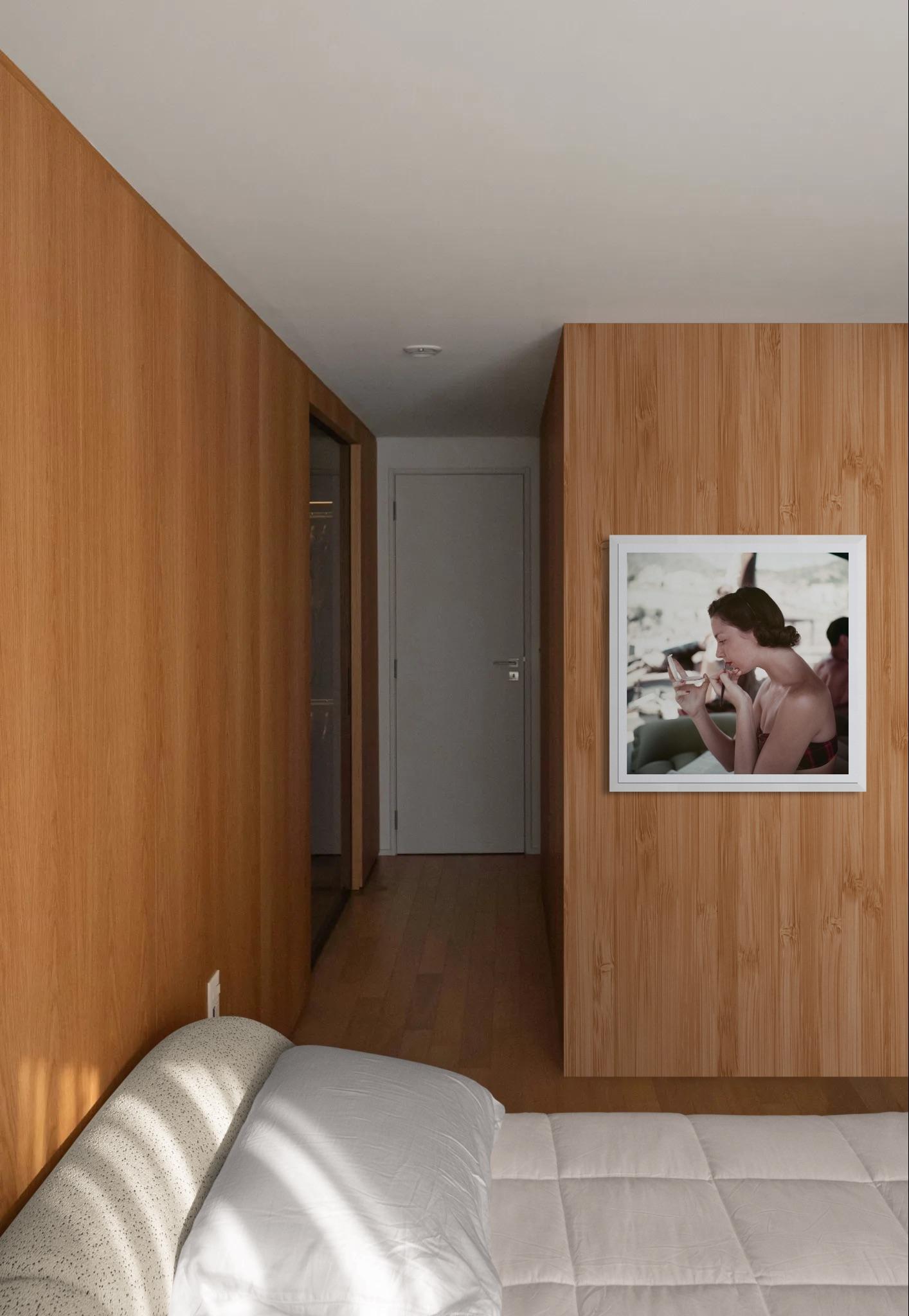 Consuelo Crespi, Sicily, 1954 (Unseen) - Gray Color Photograph by Slim Aarons