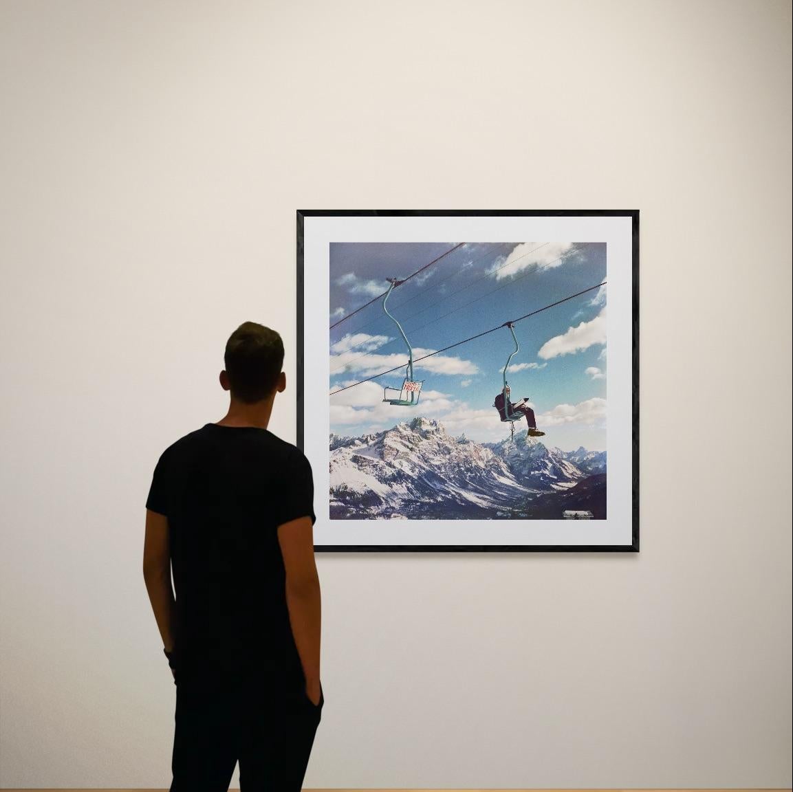 Cortina D'Ampezzo, Ski Lift, 1960 (Unseen) - Photograph by Slim Aarons