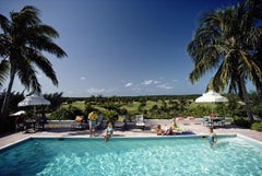 Vintage Cotton Bay, Bahamas - Slim Aarons, 20th century photography, Poolside, Palm tree
