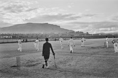 Cricketers on the Pitch, Belfast, Estate Edition, Portrait Photograph