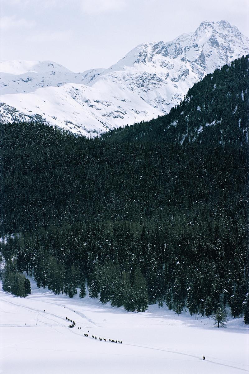 Crossing Snow Field Slim Aarons Limited Estate Print
