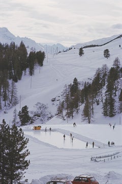 Vintage 'Curling At St. Moritz' 1963 Slim Aarons Limited Estate Edition