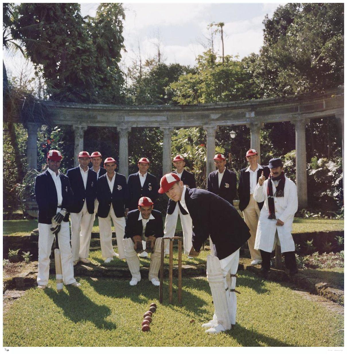 Dapper Cricketers 1957 - Slim Aarons Estate Stamped