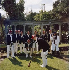 Vintage Dapper Cricketers Slim Aarons Estate Stamped Print