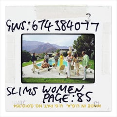Desert House Party Slide Print, Poolside in Palm Springs