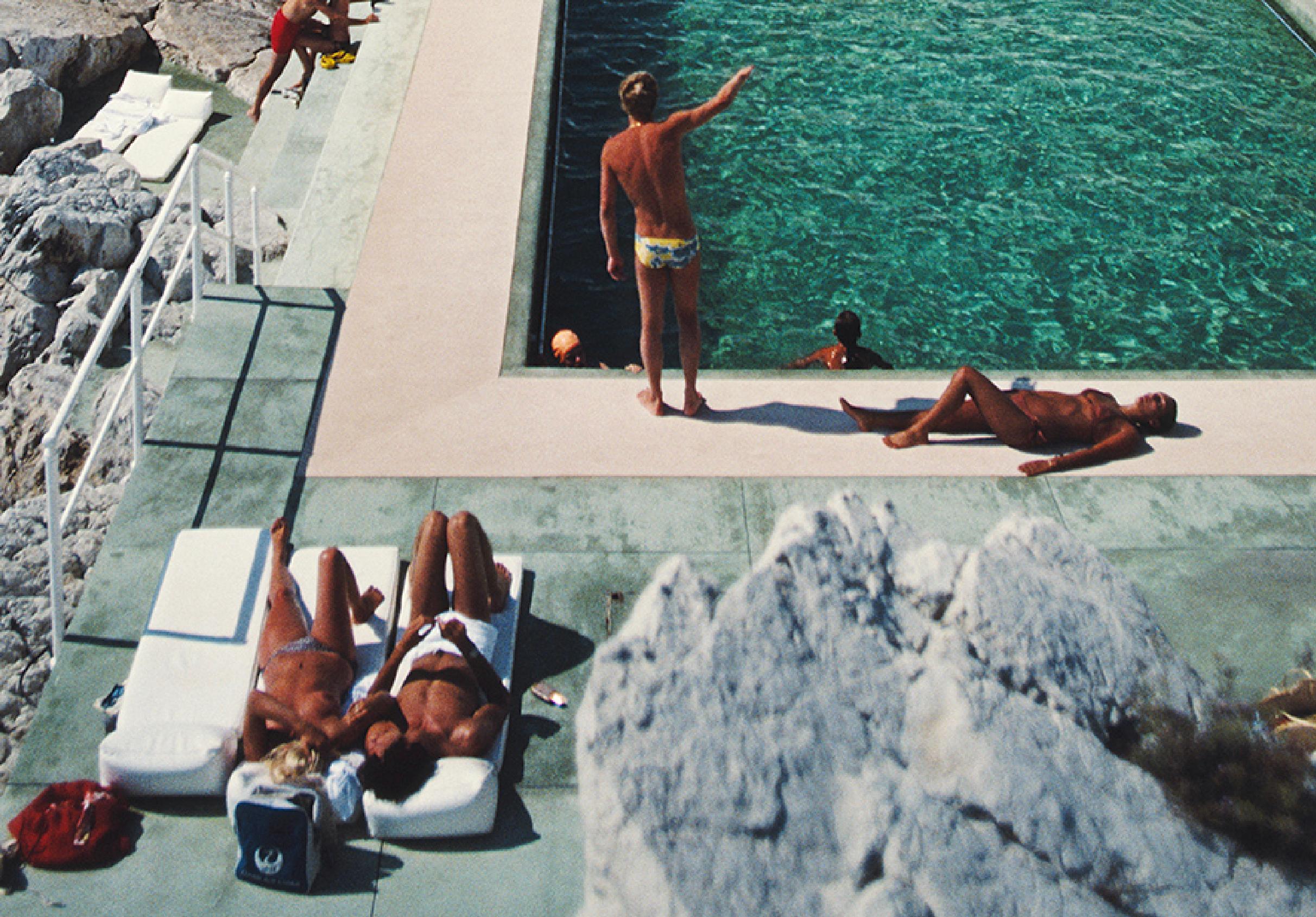Eden-Roc Pool Slim Aarons Estate Stamped Print For Sale 1