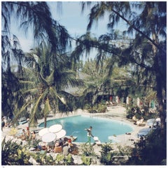 Festa in piscina a Eleuthera 1970 - Timbro della tenuta di Slim Aarons