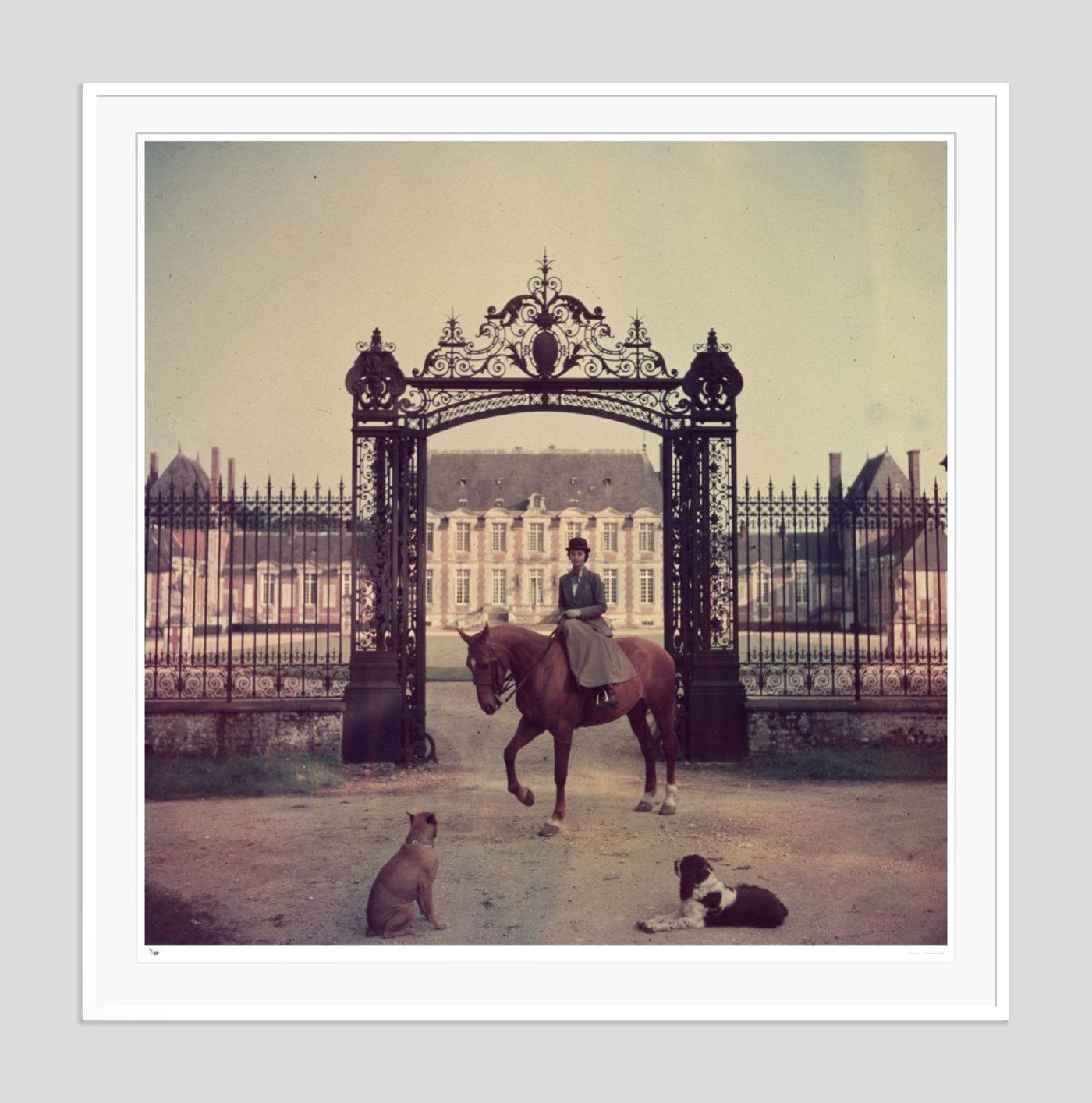 Equestrian Entrance 1957 Slim Aarons Estate Stamped Edition  For Sale 2