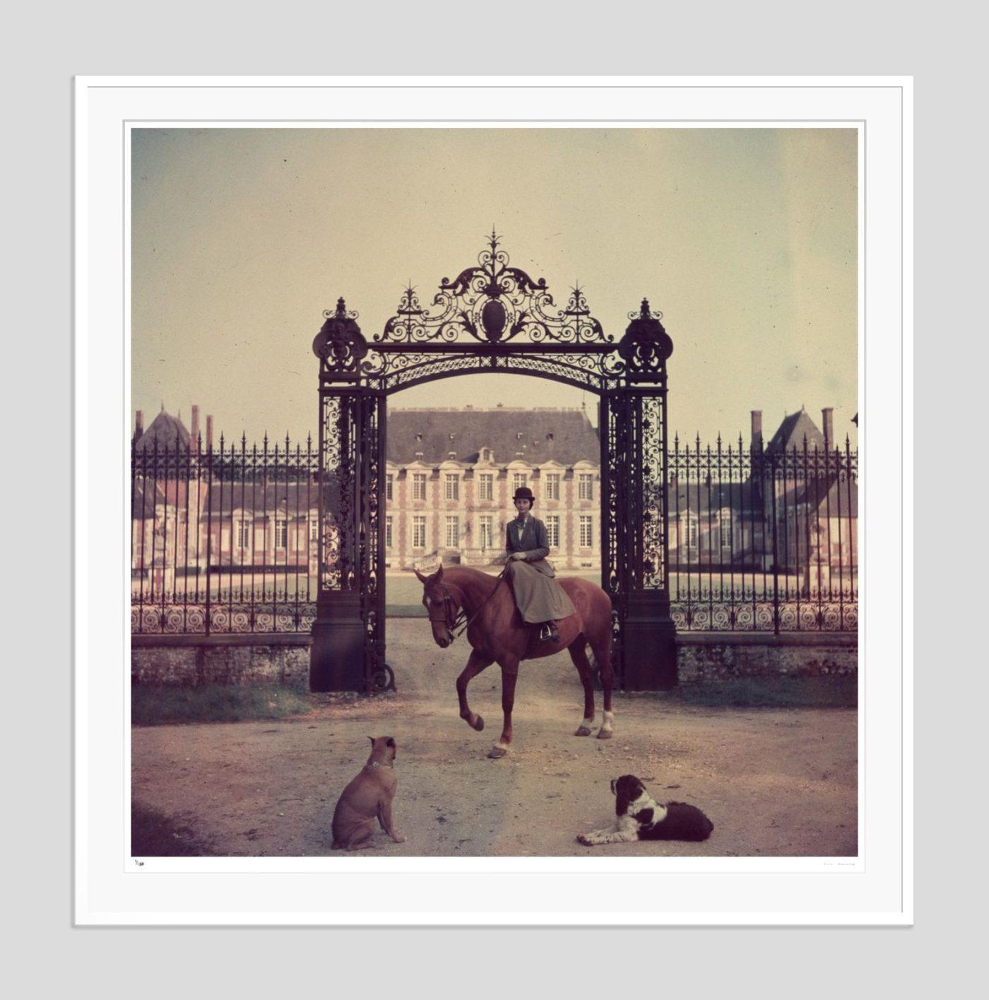 Equestrian Entrance 1957 Slim Aarons Estate Stamped Edition For Sale 2