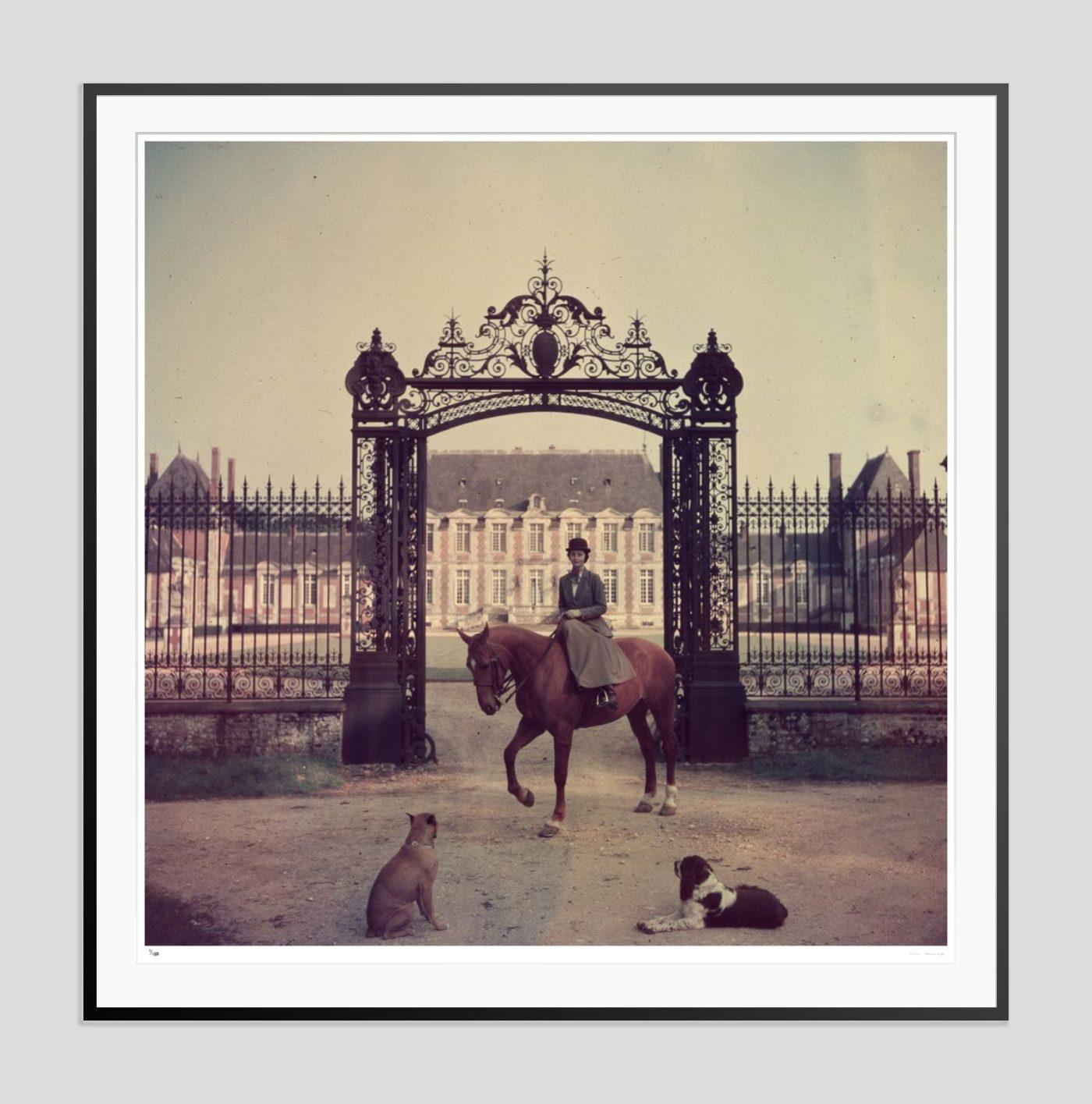 Equestrian Entrance 1957 Slim Aarons Estate Stamped Edition  For Sale 3