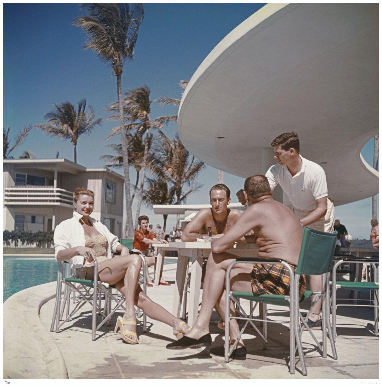 Esther Williams en Floride 1955 - cachet de la succession de Slim Aarons