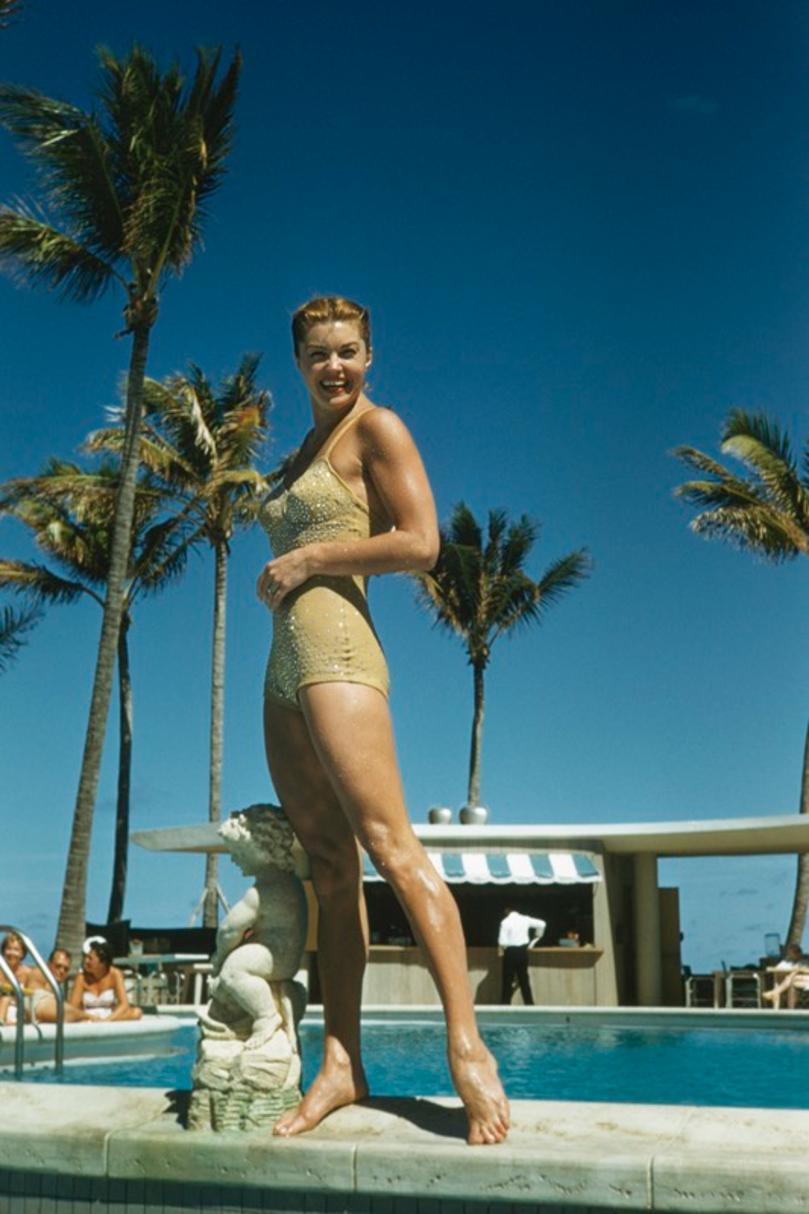 Esther Williams 
1955
by Slim Aarons

Slim Aarons Limited Estate Edition

Swimmer and movie star Esther Williams by the pool in Florida, 1955

unframed
c type print
printed 2023
24 x 20"  - paper size

Limited to 150 prints only – regardless of
