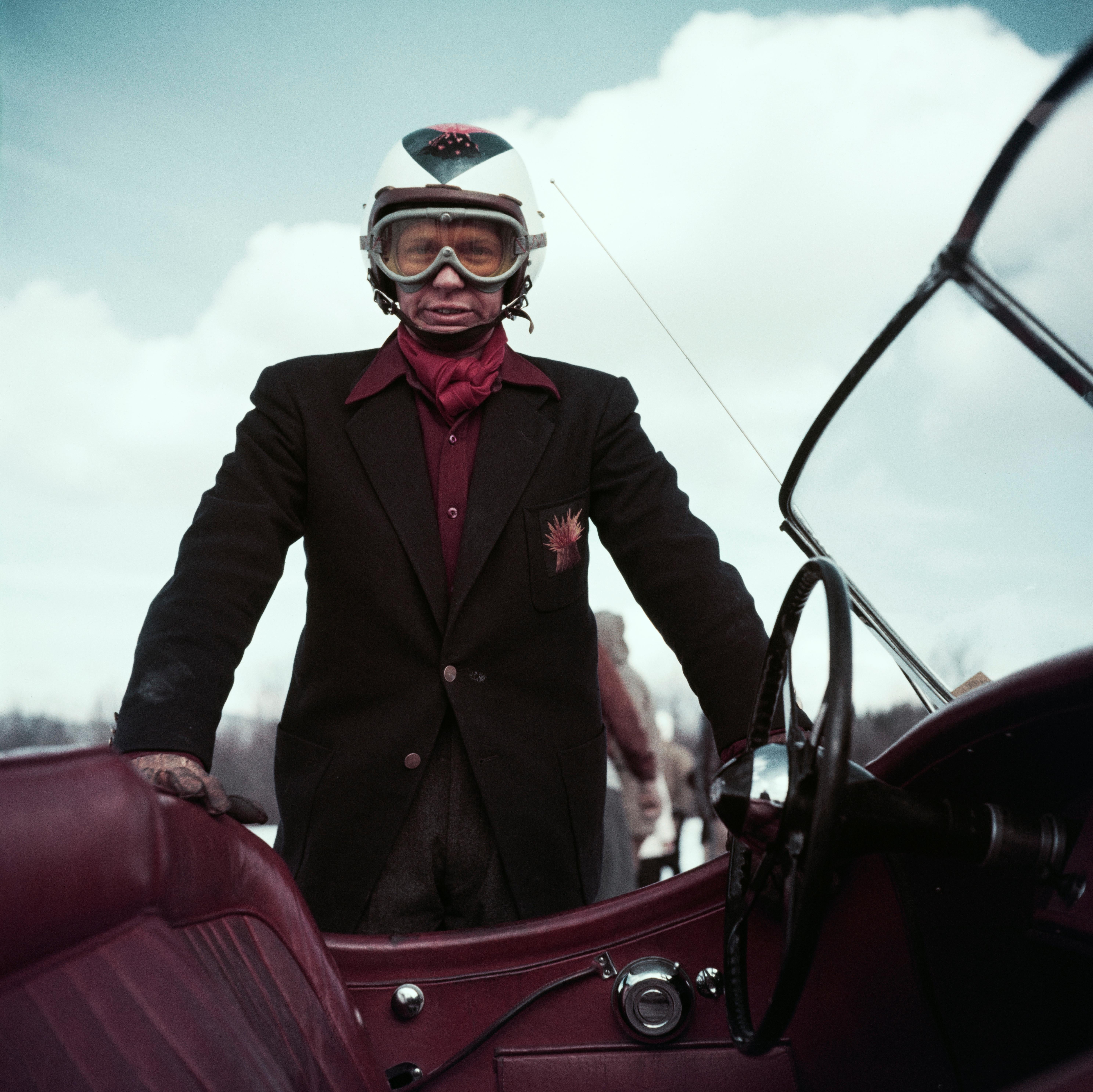Slim Aarons Color Photograph - Famed racer Gordon C. MacKenzie, Franconia, New Hampshire