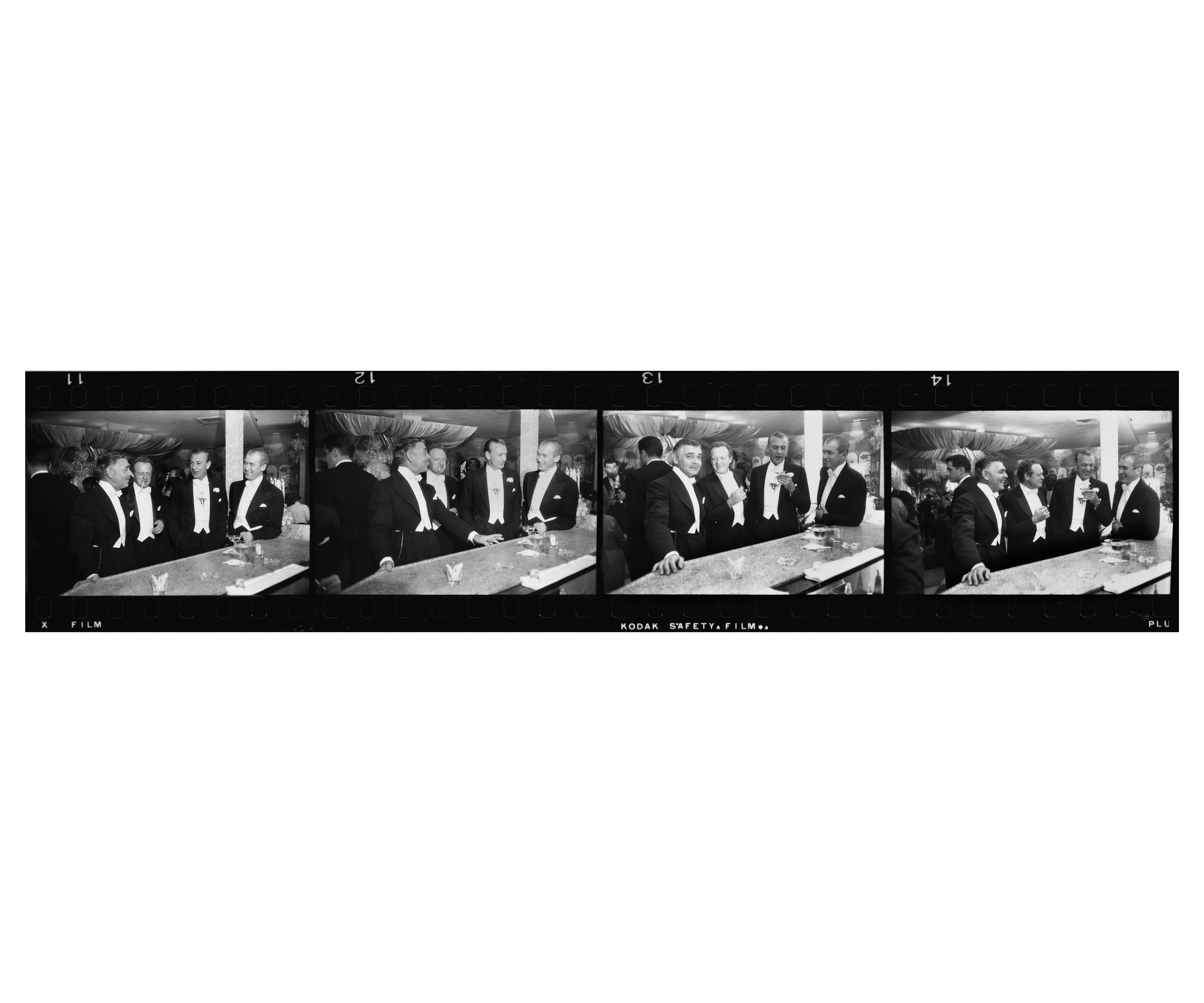 Slim Aarons Black and White Photograph - Four Kings of Hollywood, Estate Edition