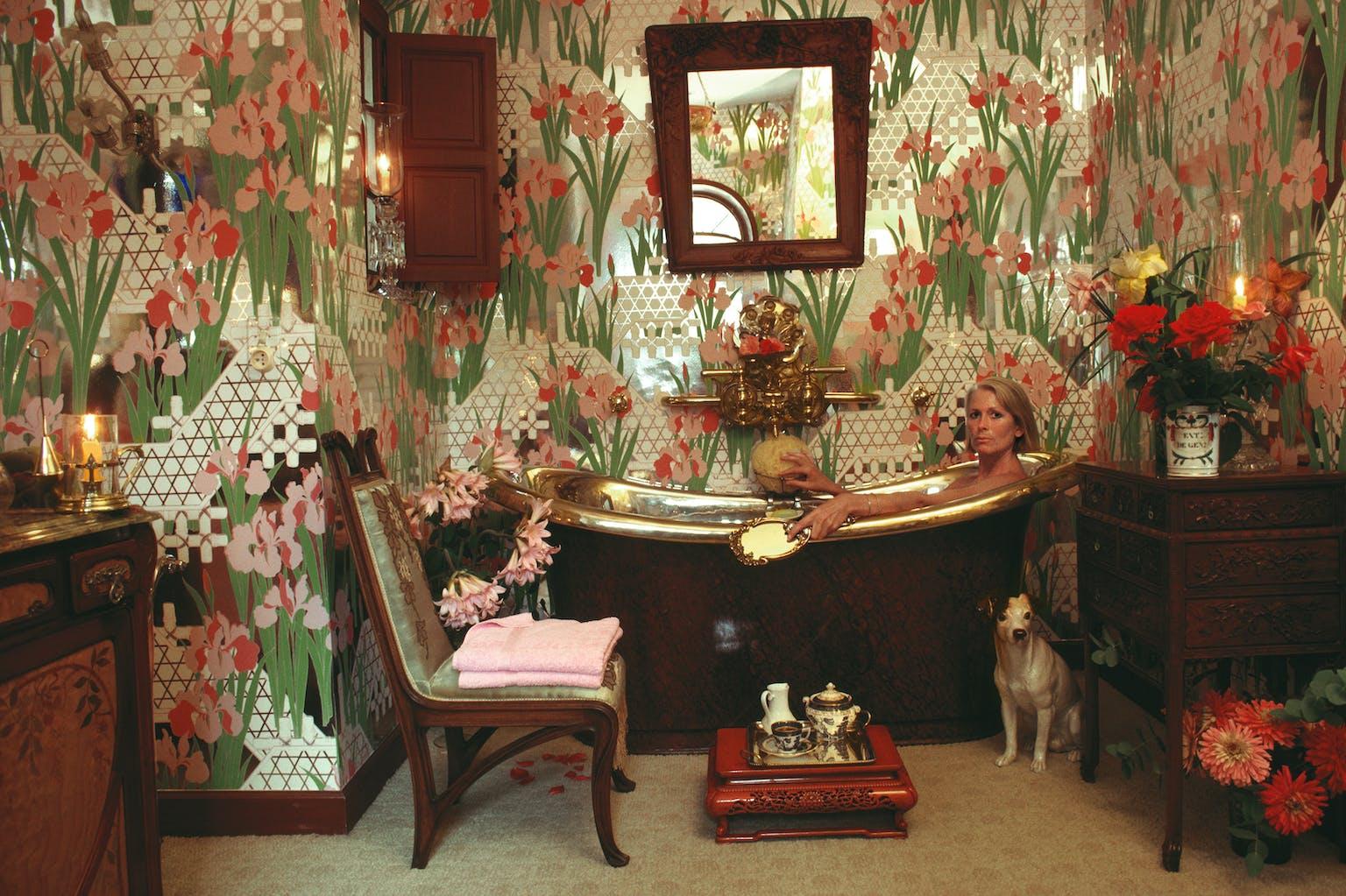 Slim Aarons Color Photograph - French Bath, Estate Edition