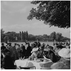 French Polo Crowd 1950 - Slim Aarons Estate Stamped