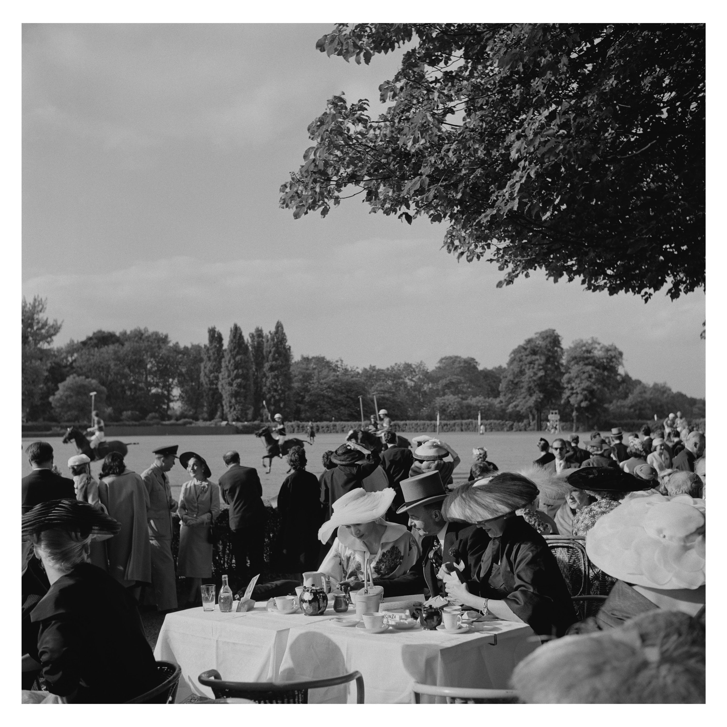 Slim Aarons Still-Life Photograph - French Polo Crowd