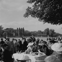 Französischer Polo Crowd Slim Aarons, Nachlass, gestempelter Druck