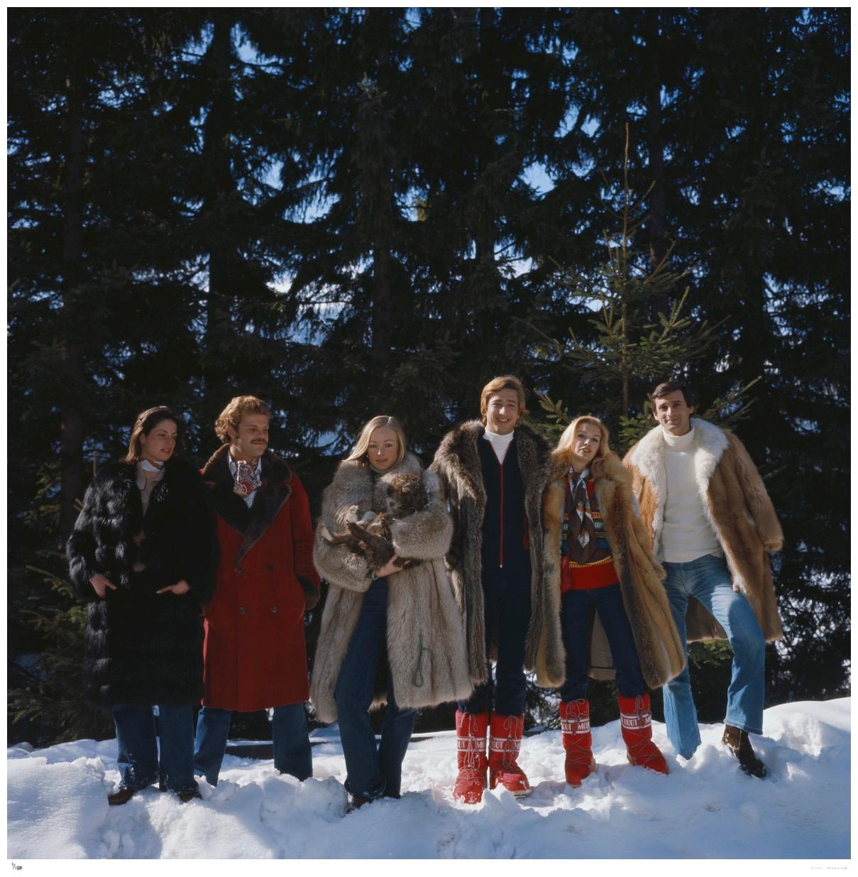 Invités à la villa Furstenberg 1975 - Slim Aarons Estate Stamped