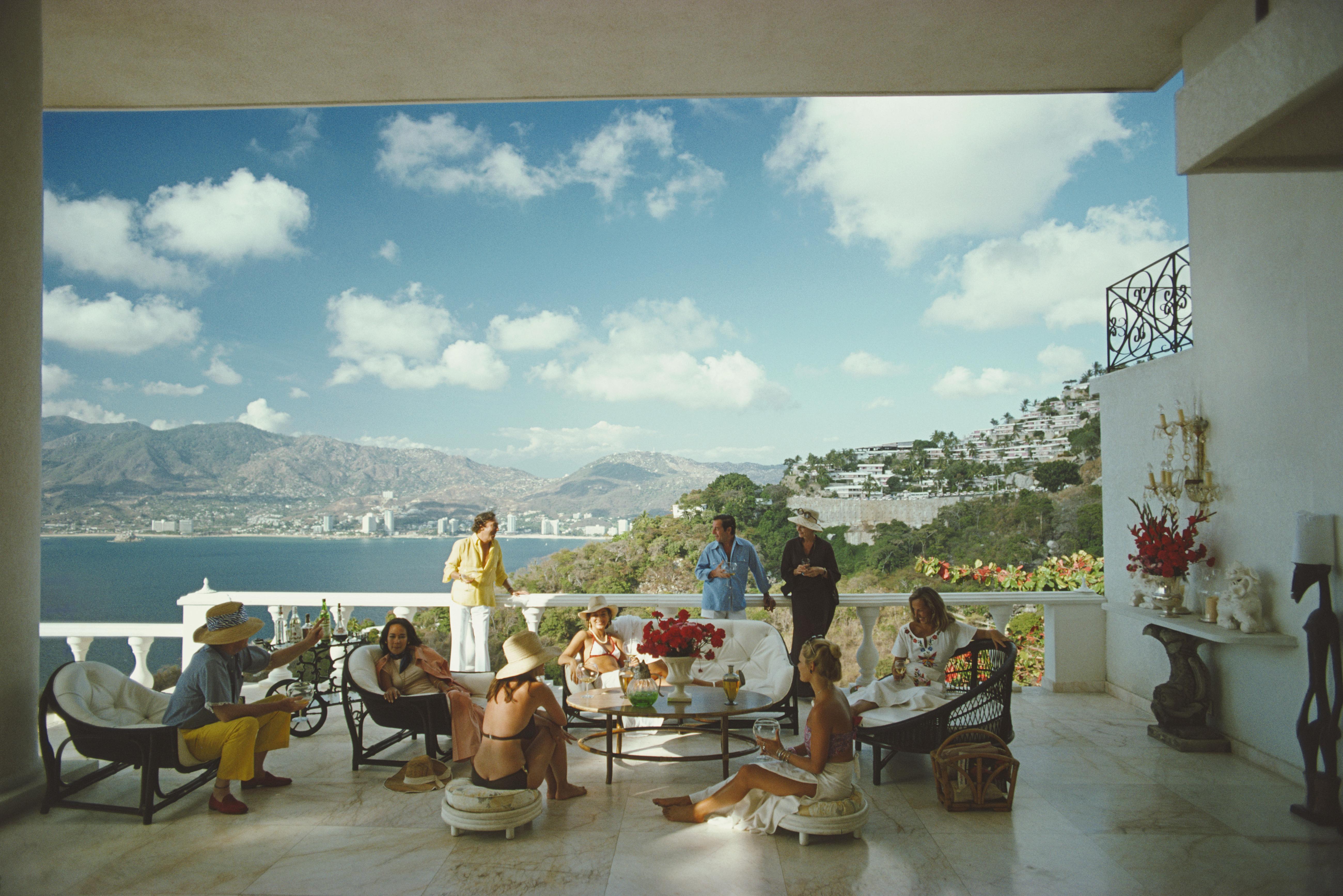  'Guests At Villa Nirvana' 1978 Slim Aarons Limited Estate Edition

Guests at the Villa Nirvana, owned by Oscar Obregon, in Las Brisas, Acapulco, Mexico, 1978. 

Produced from the original transparency
Certificate of authenticity supplied 
30x40
