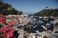 Zona del porto, Portofino, Edizione Slim Aarons Estate, Foto in stile Mid-Century Modern