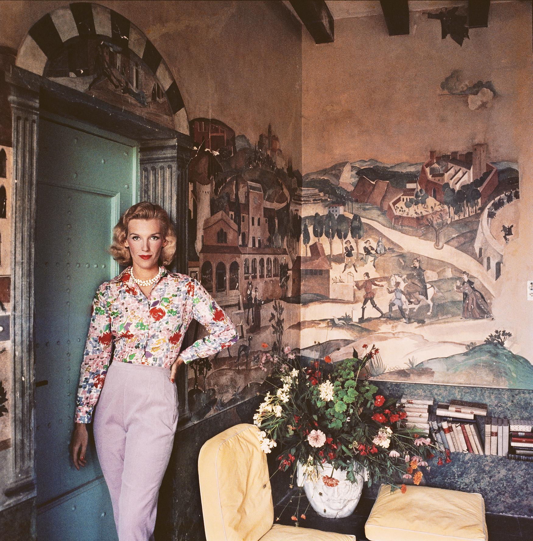 Slim Aarons Color Photograph - Harriet At Mougins, Estate Edition